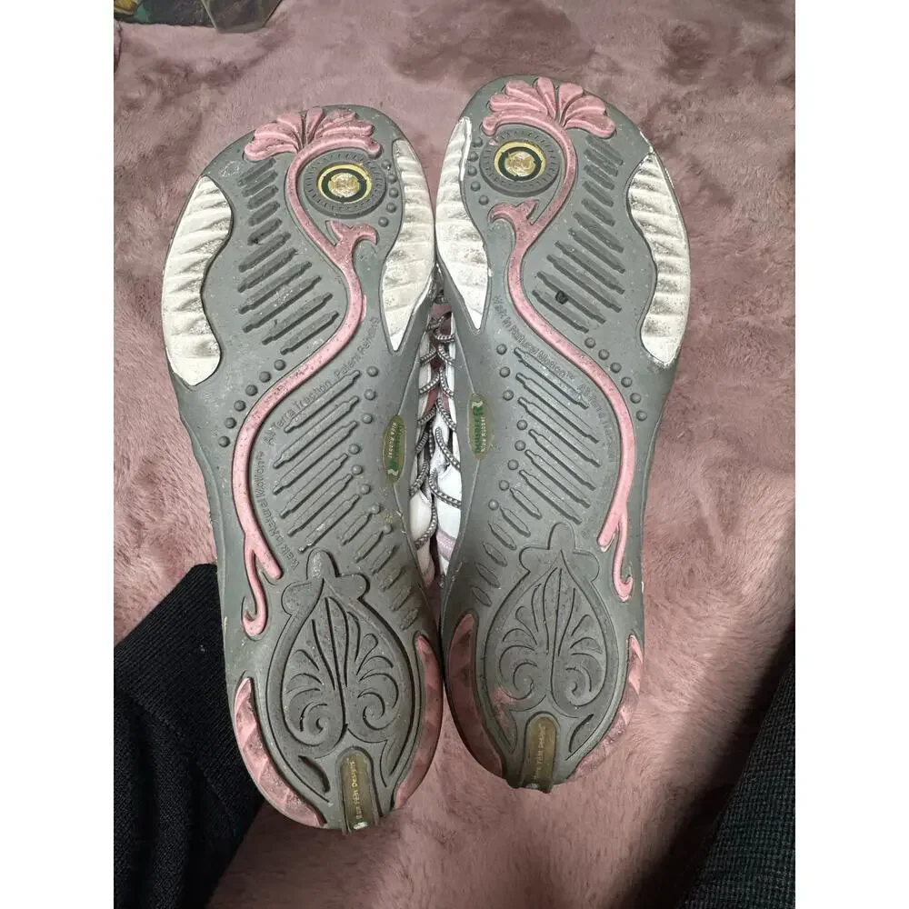 Jambu White, Black & Pink Casual Flats